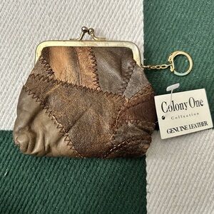 • Colony One Coin Purse | Brown Genuine Leather | NWT •
